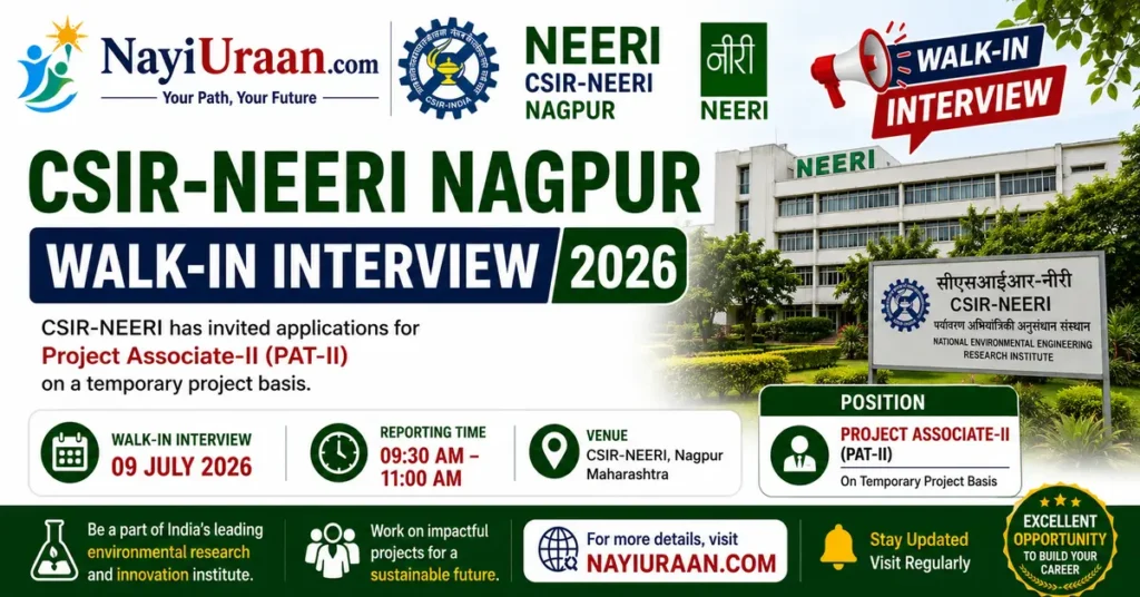 CSIR-NEERI Nagpur Walk-in Interview 2026