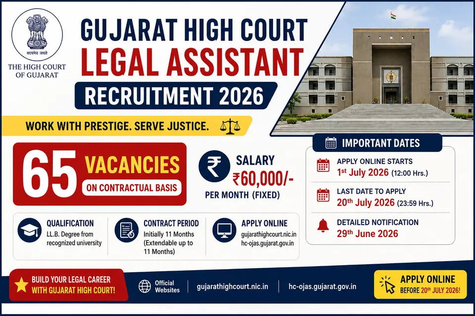 Gujarat High Court Legal Assistant Recruitment 2026