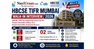 HBCSE TIFR Mumbai Walk-in Interview 2026