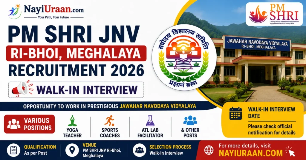 JNV Meghalaya Recruitment 2026 – Walk-In Interview 1 JNV Recruitment 2026