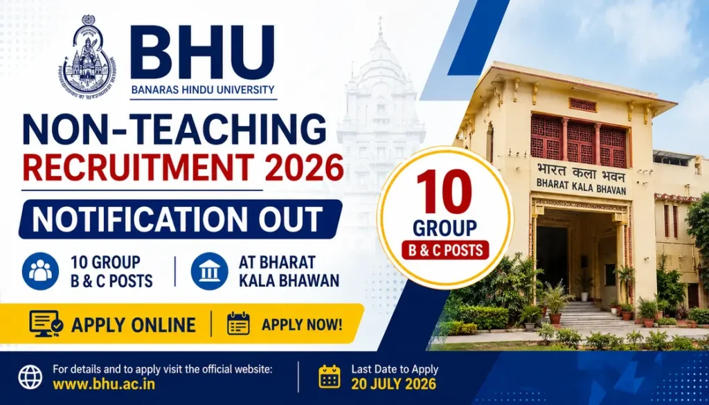 BHU Non-Teaching Recruitment 2026 Notification Out – Apply Online for 10 Group B & C Posts at Bharat Kala Bhawan