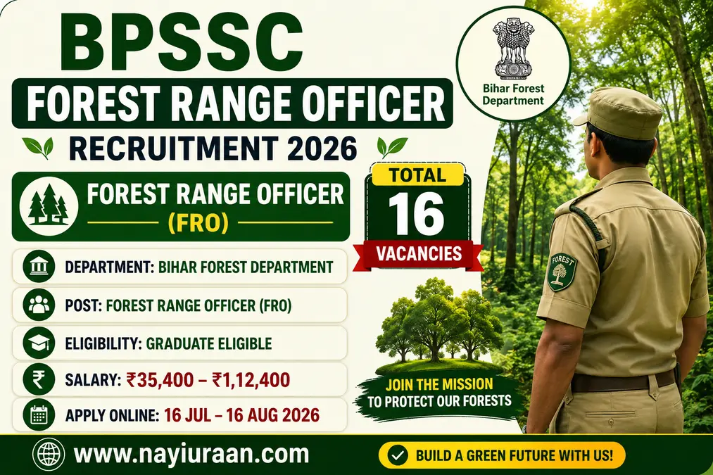 BPSSC Forest Range Officer Recruitment 2026 notification for 16 Forest Range Officer posts in Bihar