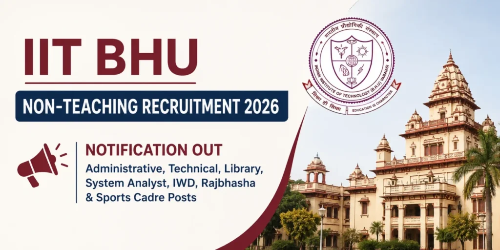 IIT BHU Recruitment 2026. Key dates are 11 July to 10 August for online application