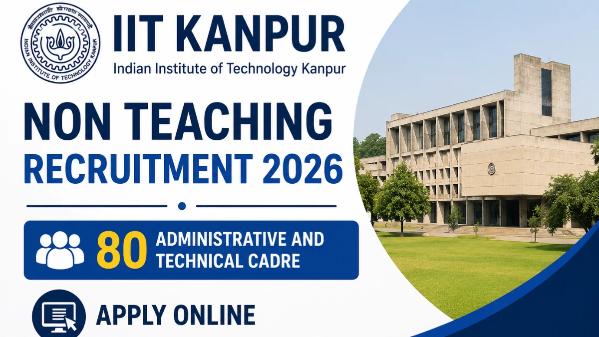 IIT Kanpur Recruitment 2026 Notification Out for 80 Non-Teaching Posts