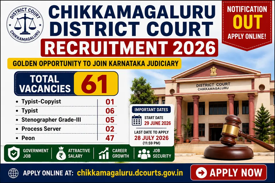 Chikkamagaluru District Court Recruitment 2026