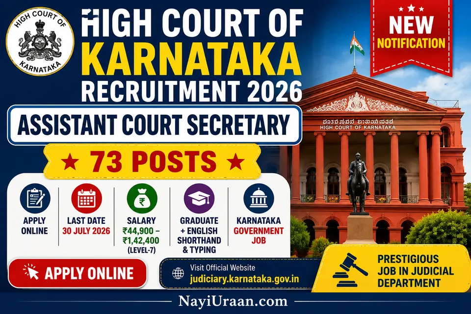 High Court of Karnataka Assistant Court Secretary Recruitment 2026 Notification Out for 73 Posts Apply Online