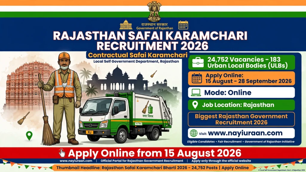 Rajasthan Safai Karamchari Recruitment 2026 – Apply Online for 24,752 Contractual Vacancies