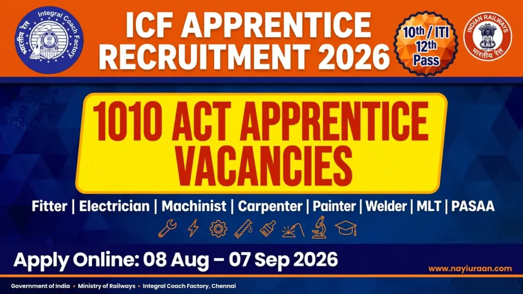 ICF Apprentice Recruitment 2026: Apply Online for 1010 Act Apprentice Vacancies 1 ICF Apprentice Recruitment 2026 for 1010 Act Apprentice vacancies