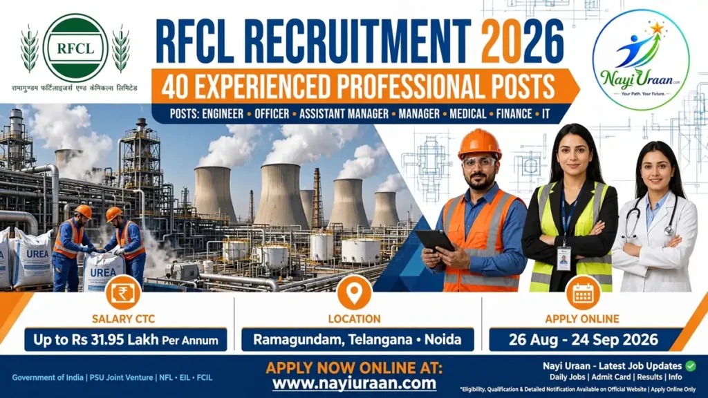 RFCL Recruitment 2026 – Apply Online for 40 Experienced Professional Posts