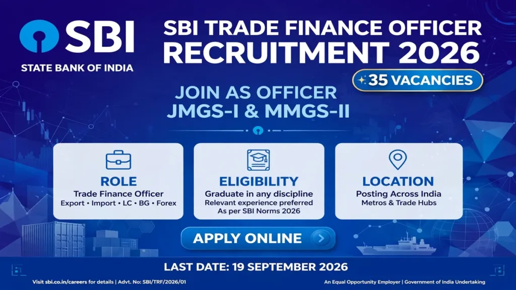 SBI Trade Finance Officer Recruitment 2026 – 35 Vacancies