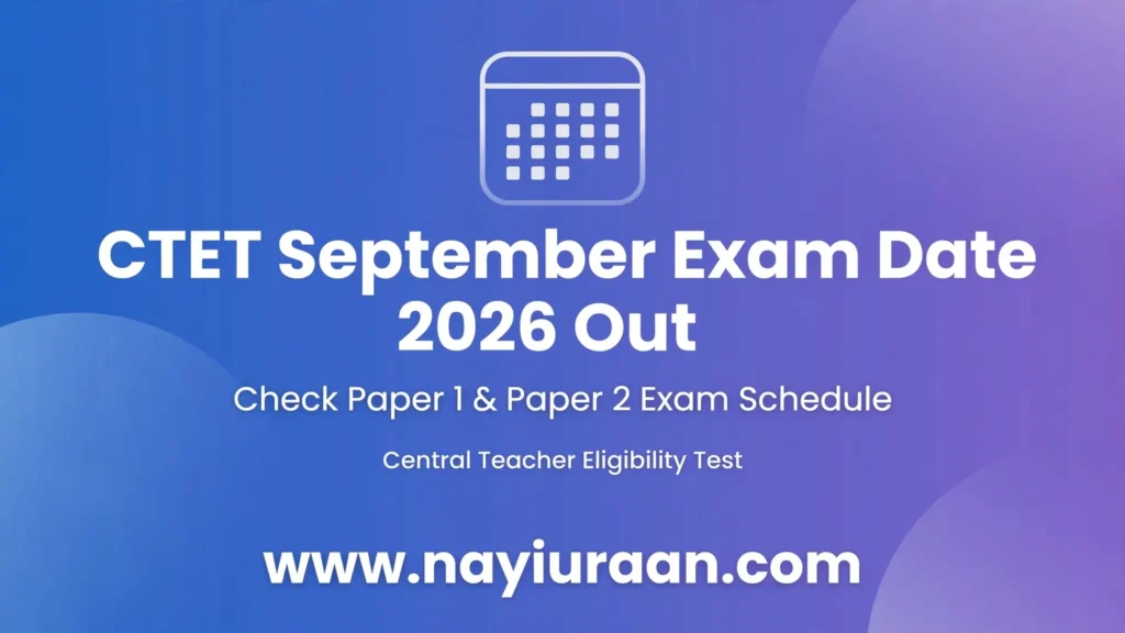 CTET Exam Date 2026
