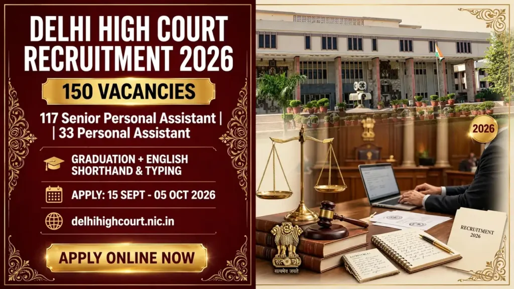 Delhi High Court Recruitment 2026 – 150 SPA & PA Posts, Apply Online