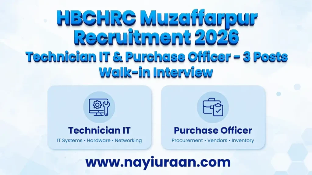 HBCHRC Muzaffarpur Recruitment 2026