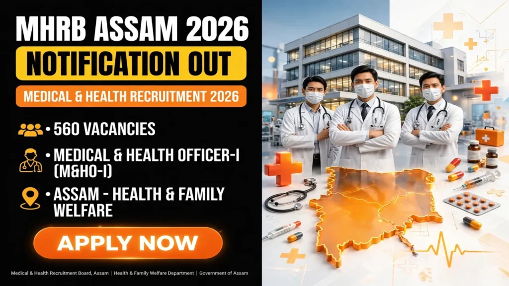 Assam M&HO-I Recruitment 2026 – 560 Medical & Health Officer Posts