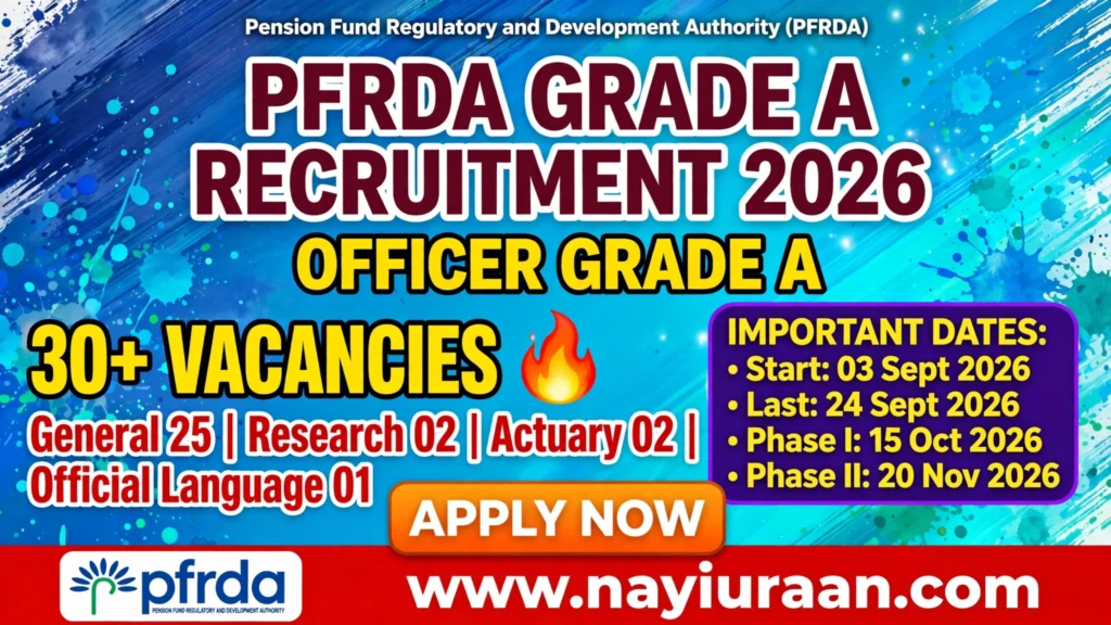PFRDA Grade A Recruitment 2026 Notification – 30 Officer Grade A Vacancies