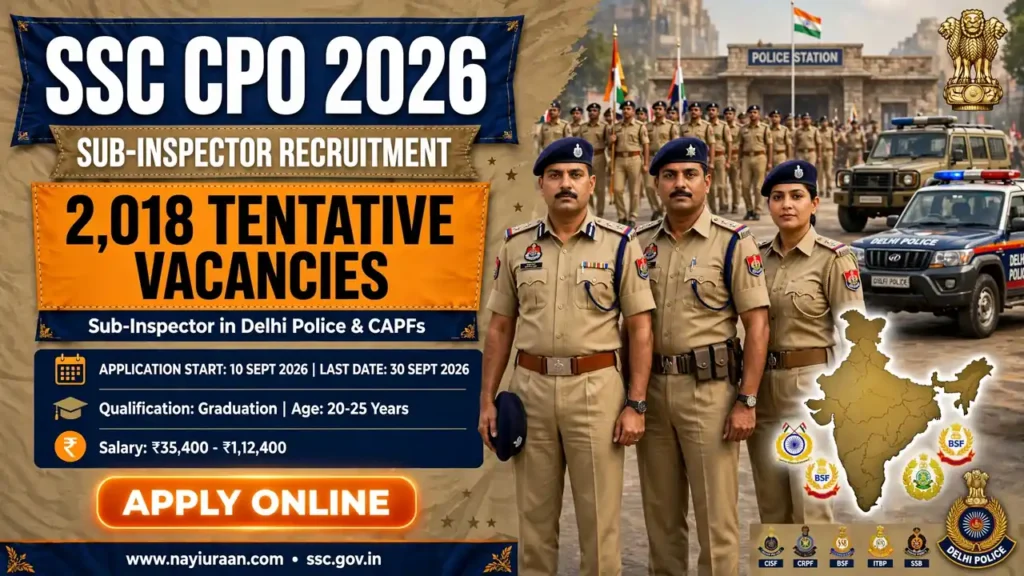 SSC CPO 2026 Notification – Sub Inspector Recruitment in Delhi Police and CAPFs