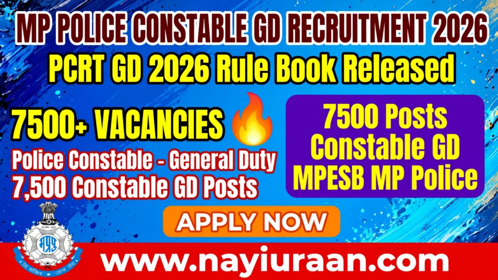 MP Police Constable GD Recruitment 2026 7500 Posts