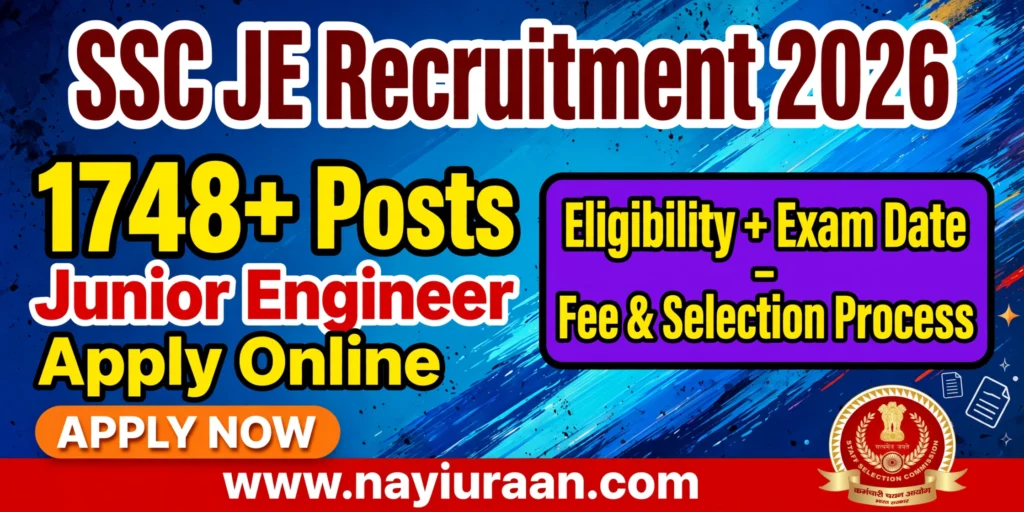 SSC JE Recruitment 2026: Apply Online for 1748 Posts