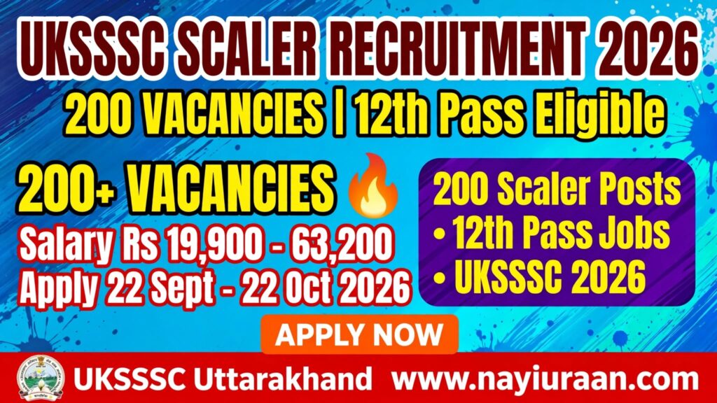 UKSSSC Scaler Recruitment 2026: उत्तराखंड वन विकास निगम में स्केलर के 200 पदों पर भर्ती